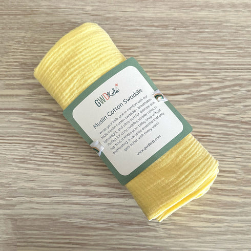 Muslin Cotton Swaddle - Yellow